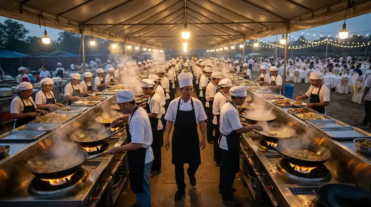 សេវាកម្មម្ហូបការក្រុមហ៊ុនខ្នាតធំនៅភ្នំពេញ | ការចេញម្ហូប និងគ្រប់គ្រងកម្តៅរយតុ